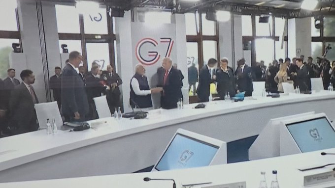 G7 शिखर सम्मेलन में पीएम मोदी और डोनाल्ड ट्रंप की मुलाकात, वैश्विक मुद्दों पर हुई चर्चा
